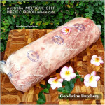 Beef Cuberoll Scotch-Fillet RIBEYE Australia frozen MELTIQUE (wagyu alike) Australia HOKUBEE steak schnitzel 3/8" 1cm (price/pack 2-3pcs 600g)